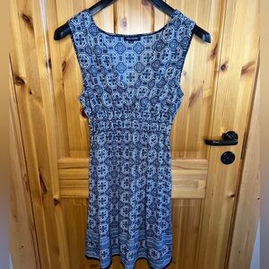 Max Edition Blue Geometric Midi Dress